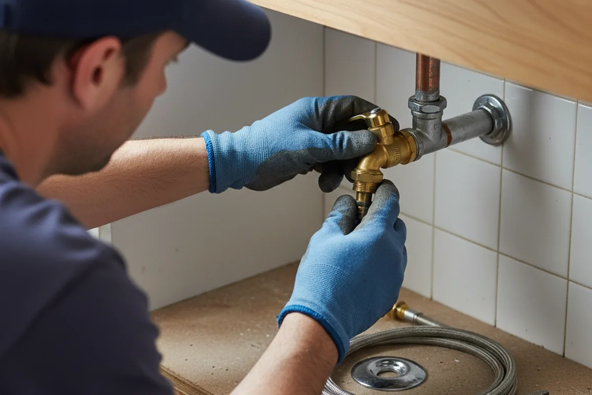 Shutoff valve and fitting work during Emergency Plumbing in Scottsmoor